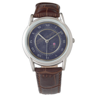 Elegant Navy Blue Dial Roman Numerals Custom Watch Armbanduhr