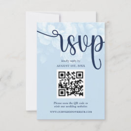 Elegant Navy Blue Floral Peony RSVP Karte