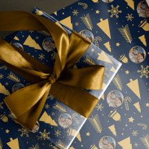 Elegant Navy Blue Foto Merrry Weihnachten