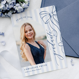 Elegant Navy Blue Graduation Invitation Einladung