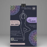 Elegant Navy Blue Mandala Yoga Flyer<br><div class="desc">Erfahren Sie mehr über Ihre Yoga-Klasse oder Veranstaltung mit diesen eleganten marineblauen Flyer-Design Features Gradientenmandala,  Yoga-Pose-Silhouette und personalisierten hellgrauen Text für die Informationen und Details. Wenn Sie mehr Hilfe oder Anpassung benötigen,  senden Sie bitte eine Nachricht in diesem Shop.</div>
