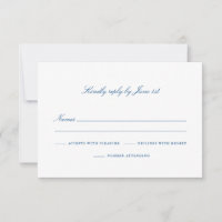 Elegant Navy Blue Number Teilnahme