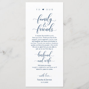 Elegant Navy Blue, Place Einstellung Dankeschön Ka Programm