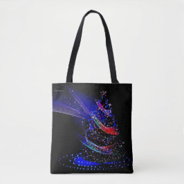 Elegant Navy Blue Starry Christmas Tree