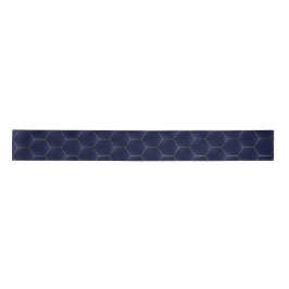 Elegant Navy Blue und Gold Geometric Satinband