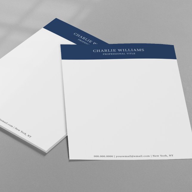 Elegant Navy Blue Vielen Dank nach Job Interview Briefbogen (Elegant Navy Blue Thank You After Job Interview Letterhead
)
