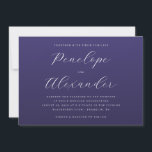 Elegant Navy Blue Wedding Invitation Einladung<br><div class="desc">This elegant wedding invitation features a sophisticated navy blue background with crisp white typography, creating a classic and refined aesthetic. The layout is centered and balanced, showcasing the names in flowing cursive script while maintaining symmetry throughout. Customizable placeholders allow for personalization of dates, times, and locations, making it versatile for...</div>
