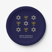 Elegant Navy Custom Hanukkah