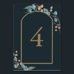 Elegant Navy und Dusty Blue Botanical Tischnummer<br><div class="desc">Mit einem wunderschönen botanischen Aquarell-Design sind diese Tischnummern elegant und romantisch. Ideal für Hochzeiten in der Marine,  in staubigen Blau,  Beige oder Orange. Finden Sie passende Artikel in meinem Shop.</div>