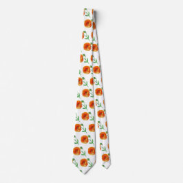 Elegant Neck Tie Roter Mohn Blume Krawatte