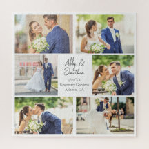 Elegant, neu verheiratet, Foto Collage Wedding Jah