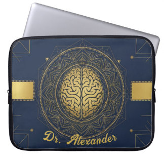 Elegant Neurology Gold Brain Anatomy | Professiona Laptopschutzhülle