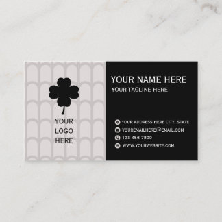 Elegant Neutral Pattern Business Card Visitenkarte