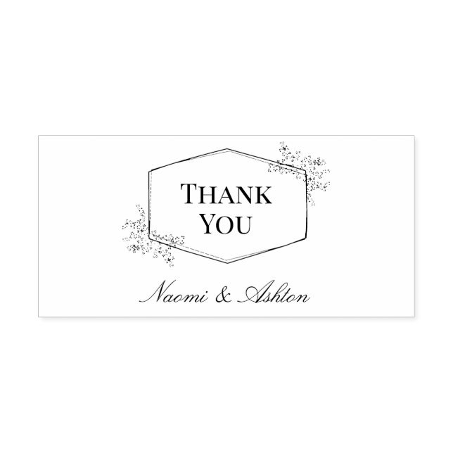 Elegant Neutral Thank You Permastempel (Design)