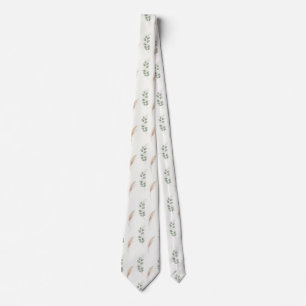 Elegant Neutrale Trockenblumen Krawatte