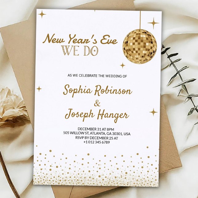  Elegant New Year's Eve wedding invitation  Einladung (Von Creator hochgeladen)