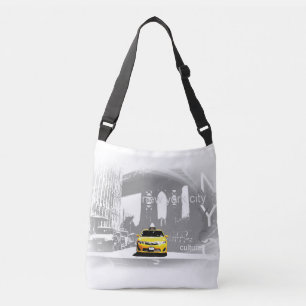 Elegant New York City Nyc Brooklyn Yellow Taxi Tragetaschen Mit Langen Trägern