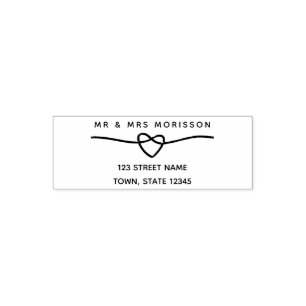 Elegant Newly Weds Rücksendeadresse Permastempel
