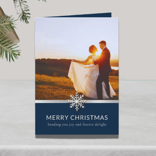 Elegant Newlyweds frohe Weihnachtskarte Karte