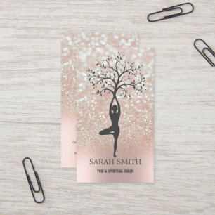 Elegant Niedlich Elegant Bokeh Diamonds Yoga Visitenkarte