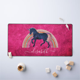 Elegant Niedlich Girly Name Rainbow Celestial Unic Schreibtischunterlage