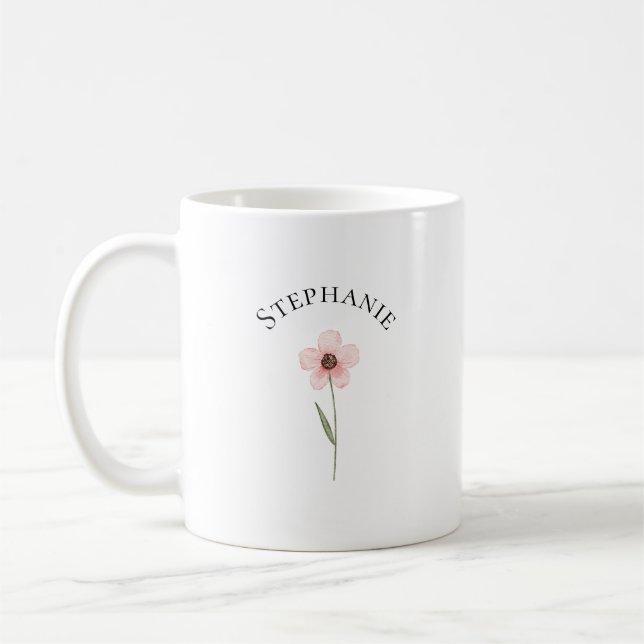Elegant Niedlich Raffiniert Benannt Romantisch Blu Kaffeetasse (Links)