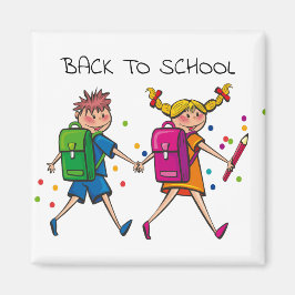 Elegant Niedlich schön zurück zur Schule farbenfro Magnet