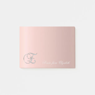 Elegant Niedlich stylish Girly-Monogram Post-it Klebezettel