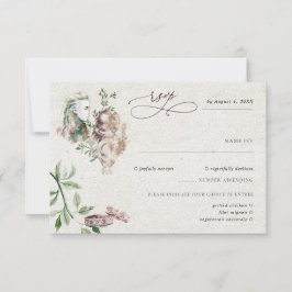 Elegant Norse Viking Wedding RSVP Karte