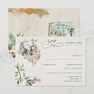 Elegant Norse Viking Wedding RSVP Karte