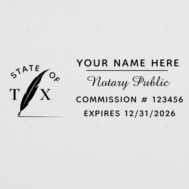   Elegant Notary Public Custom  Permastempel (Von Creator hochgeladen)