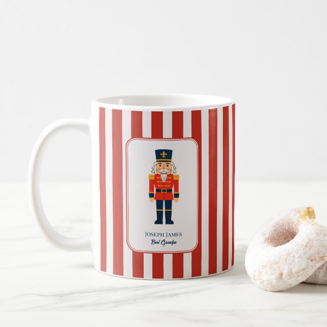 Elegant Nutcracker on The Red Stripes Kaffeetasse (Mit Donut)