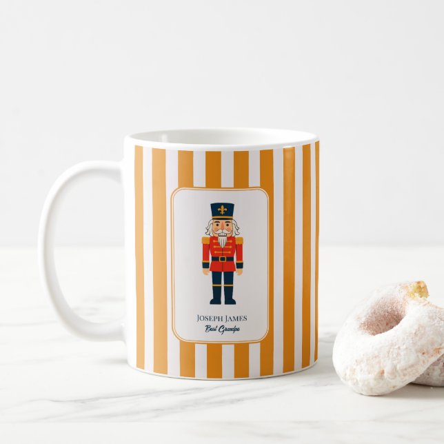 Elegant Nutcracker on The Yellow Stripes Kaffeetasse (Mit Donut)