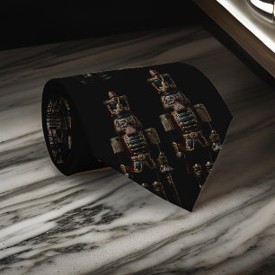 Elegant Nutcracker Soldier Black Shadow Neck Tie Krawatte