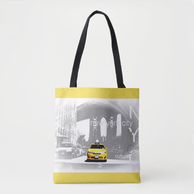 Elegant Nyc New York Brooklyn Bridge Yellow Taxi (Vorderseite)