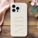 Elegant Oatmehl Minimalistisch Initial Monogram Case-Mate iPhone Hülle<br><div class="desc">Elegant Oatmehl Minimalistisch Initial Monogram iPhone Case</div>