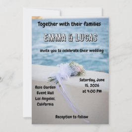 Elegant Ocean Wedding Invitation | Beach Theme | E Einladung