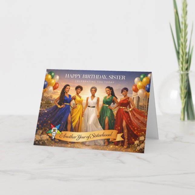 Elegant OES Birthday Card 2 Karte (Vorderseite)