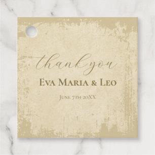 Elegant Off-White Grunge Wedding Vielen Dank Geschenkanhänger