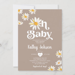 Elegant Oh Baby Daisy Blume Boho Baby Shower Einladung