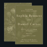 Elegant Olive Green Tulip Botanical Wedding Einladung<br><div class="desc">A timeless wedding invitation featuring an elegant olive green background with delicate vintage tulip botanical illustrations. Refined gold foil typography highlights the couple’s names while maintaining a minimalist and romantic layout. Inspired by classic European garden estates, this design is perfect for elegant outdoor weddings, vineyard ceremonies, and botanical garden celebrations....</div>