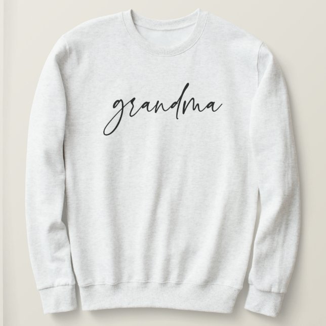 Elegant Oma Script Typografy Oma Geschenke Sweatshirt (Design vorne)