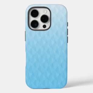 Elegant Ombre Sky Blue Geometric Design iPhone 16 Pro Hülle