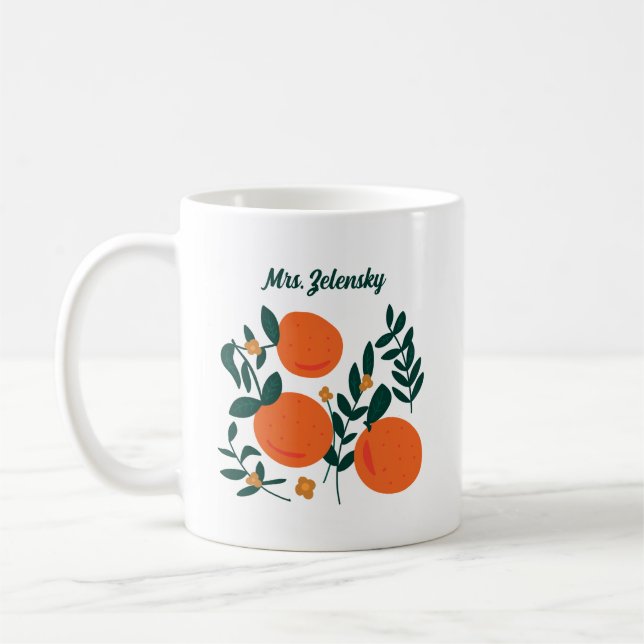 Elegant Orange Breeze Kaffeetasse (Links)