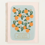 Elegant Orange Citrus Planner Planer<br><div class="desc">Eleganter,  Personalisierter Citrus Orange-Planer.</div>