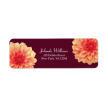Elegant Orange Dahlias Blume Burgundy