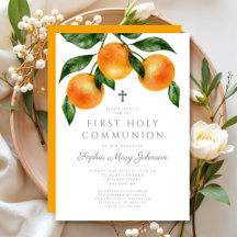Elegant Orange First Holy Communion