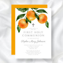 Elegant Orange First Holy Communion