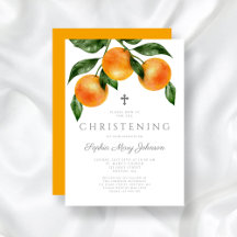 Elegant Orange Girl Christening