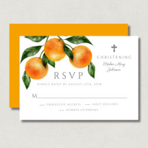 Elegant Orange Girl Christening